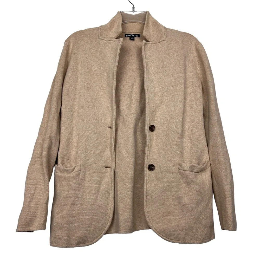 J. Crew Camel Knit Blazer Jacket